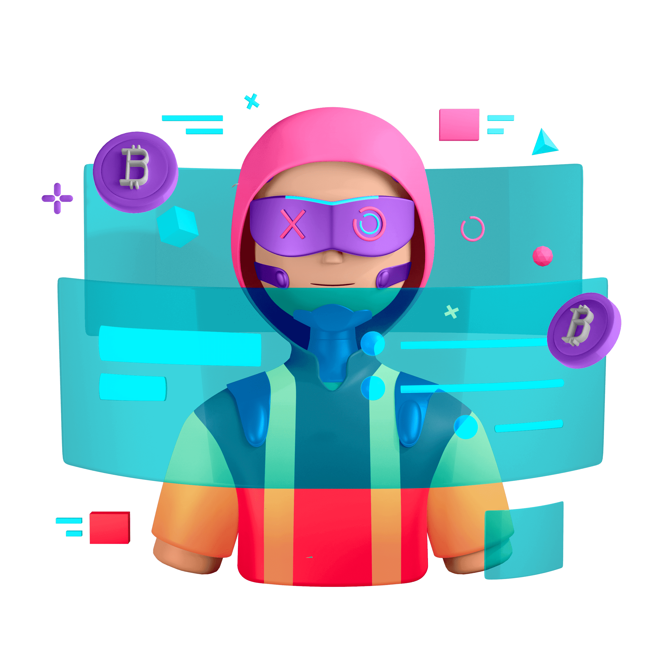 Futuristic Bitcoin Mixer Background